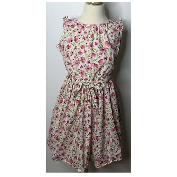 Lands' End Other - Lands End Girls Floral Cotton Belted Sundress